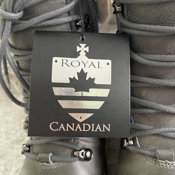 Royal Canadian Cambridge Leather Boots/Waterproof /Fur/-22F/Gray Size:7 - Picture 11 of 12